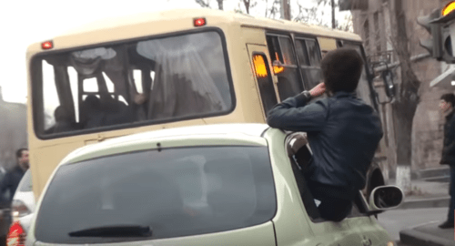 Screenshot of the video of the bus incident in Yerevan on January 8, 2018, https://www.youtube.com/watch?v=mo_wISouN1k Screenshot of the video of the bus incident in Yerevan on January 8, 2018, https://www.youtube.com/watch?v=mo_wISouN1k