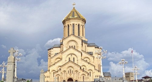 The main cathedral of the Georgian Orthodox Church located in Tbilisi. Photo: Tiia Monto, wikimedia.org/wiki/File:Holy_Trinity_Cathedral_in_Tbilisi_2.jpg The main cathedral of the Georgian Orthodox Church located in Tbilisi. Photo: Tiia Monto, wikimedia.org/wiki/File:Holy_Trinity_Cathedral_in_Tbilisi_2.jpg