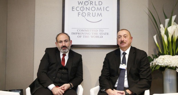 Nikol Pashinyan's (on the left) meeting with Ilham Aliev in Davos. January 22, 2019. © Photo / official site of the Prime minister of RA https://ru.armeniasputnik.am/politics/20190122/16897380/Besedovali-poltora-chasa-Pashinyan-rasskazal-o-vstreche-s-Alievym-v-Davose.html Nikol Pashinyan's (on the left) meeting with Ilham Aliev in Davos. January 22, 2019. © Photo / official site of the Prime minister of RA https://ru.armeniasputnik.am/politics/20190122/16897380/Besedovali-poltora-chasa-Pashinyan-rasskazal-o-vstreche-s-Alievym-v-Davose.html