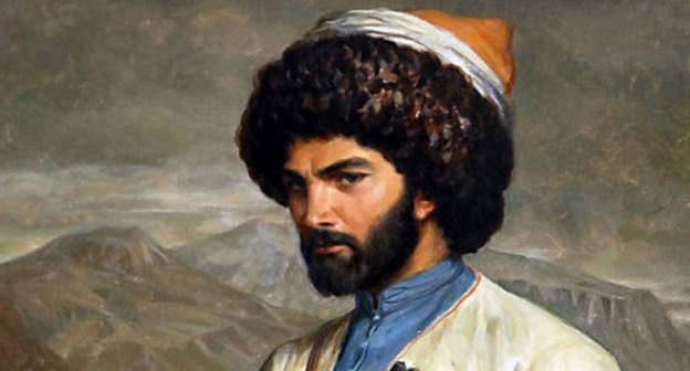 Hadji Murad at the background of the village of Khunzakh. A drawing by G. G. Gagarin, 1848. Photo https://ru.wikipedia.org/wiki/Хаджи-Мурат Hadji Murad at the background of the village of Khunzakh. A drawing by G. G. Gagarin, 1848. Photo https://ru.wikipedia.org/wiki/Хаджи-Мурат