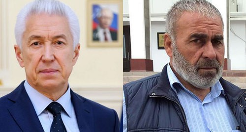 Vladimir Vasilev, Murtazali Gasanguseinov. Photo: https://derbrayon.ru/news/obshestvo/glavoj-rd-izbran-vladimir-vasil-ev, Patimat Makhmudova. Collage made by the Caucasian Knot Vladimir Vasilev, Murtazali Gasanguseinov. Photo: https://derbrayon.ru/news/obshestvo/glavoj-rd-izbran-vladimir-vasil-ev, Patimat Makhmudova. Collage made by the Caucasian Knot