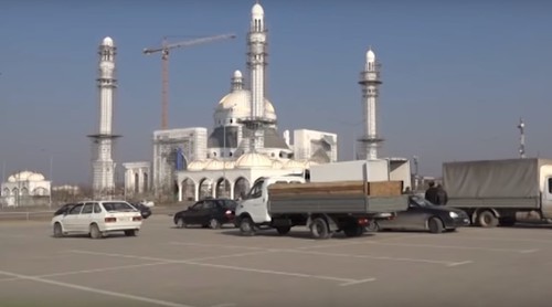 Charity event in memory of Chechen and Ingush deportation, February 23, 2019, Shali. Screenshot from video broadcasted by 'Grozny' TV Company, https://grozny.tv/news.php?id=30815 Charity event in memory of Chechen and Ingush deportation, February 23, 2019, Shali. Screenshot from video broadcasted by 'Grozny' TV Company, https://grozny.tv/news.php?id=30815