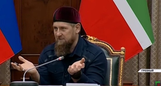 Ramzan Kadyrov. Photo: screenshot of the video posted on the YouTube channel of the "Grozny" State TV and Radio Company https://www.youtube.com/watch?v=5DXbxALpwac Ramzan Kadyrov. Photo: screenshot of the video posted on the YouTube channel of the "Grozny" State TV and Radio Company https://www.youtube.com/watch?v=5DXbxALpwac