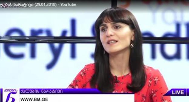 Raisa Liparteliani. Screenshot from video broadcasted by TV Pirveli, https://www.youtube.com/watch?time_continue=617&v=zjVup1-1z1Q Raisa Liparteliani. Screenshot from video broadcasted by TV Pirveli, https://www.youtube.com/watch?time_continue=617&v=zjVup1-1z1Q