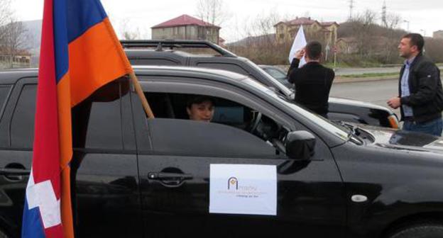 Participants of a motor rally in Nagorno-Karabakh. Photo by Alvard Grigoryan for the "Caucasian Knot" Participants of a motor rally in Nagorno-Karabakh. Photo by Alvard Grigoryan for the "Caucasian Knot"