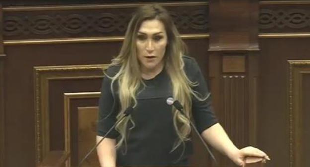 Lilit Martirosyan. Screenshot from video posted by Channel Parliament of Armenia, https://www.youtube.com/watch?v=YgivlzPdABk&fbclid=IwAR2GYmIjmK--qysKb7WqQ-CjM7UYg7v5GP1l3hHt3M2-Y5nWBAqqJPcghKM Lilit Martirosyan. Screenshot from video posted by Channel Parliament of Armenia, https://www.youtube.com/watch?v=YgivlzPdABk&fbclid=IwAR2GYmIjmK--qysKb7WqQ-CjM7UYg7v5GP1l3hHt3M2-Y5nWBAqqJPcghKM