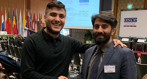 Brothers Mekhman (left) and Emin Guseinov meet in Viena after 9-year separation, April 9, 2019. Photo courtesy of Emin Guseinov Brothers Mekhman (left) and Emin Guseinov meet in Viena after 9-year separation, April 9, 2019. Photo courtesy of Emin Guseinov