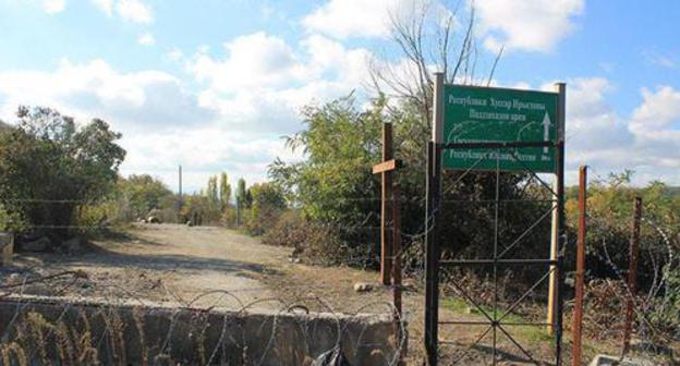 Border of South Ossetia and Georgia. Photo: press service of KGB of South Ossetia Border of South Ossetia and Georgia. Photo: press service of KGB of South Ossetia