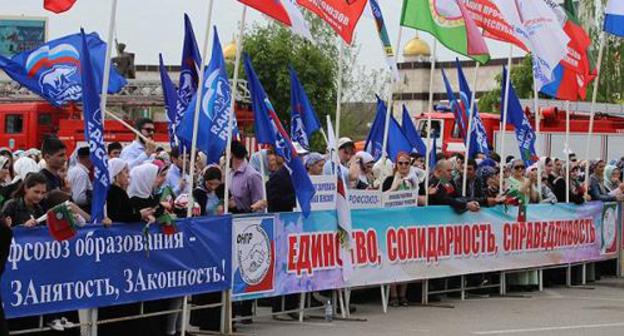 A demonstration on May 1, 2019 in Grozny. Photo by the press service of the Government of the Chechen Republic http://chechnya.gov.ru/page.php?r=126&id=22367 A demonstration on May 1, 2019 in Grozny. Photo by the press service of the Government of the Chechen Republic http://chechnya.gov.ru/page.php?r=126&id=22367