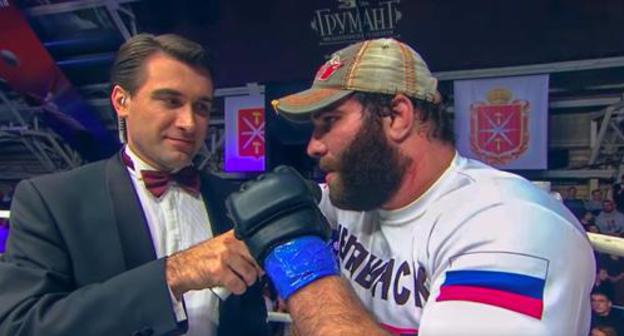 Mikhail Gazaev. Photo: screenshot of the video by M-1 Global
https://www.youtube.com/watch?time_continue=1028&v=WLO-k3DZsk8 Mikhail Gazaev. Photo: screenshot of the video by M-1 Global
https://www.youtube.com/watch?time_continue=1028&v=WLO-k3DZsk8