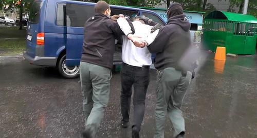 Detention of Georgy Guev, a native of North Ossetia. Screenshot of the video by the Federal Security Service of the Russian Federation https://www.youtube.com/watch?v=yYQEb5nf0Iw&feature=youtu.be Detention of Georgy Guev, a native of North Ossetia. Screenshot of the video by the Federal Security Service of the Russian Federation https://www.youtube.com/watch?v=yYQEb5nf0Iw&feature=youtu.be