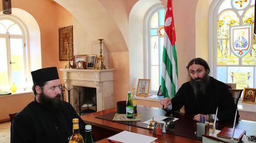 A session of the Council of the Holy Metropolis of Abkhazia on May 17, 2019, which has decided to close New Athos Monastery for tourists. Photo from the website of the Metropolis A session of the Council of the Holy Metropolis of Abkhazia on May 17, 2019, which has decided to close New Athos Monastery for tourists. Photo from the website of the Metropolis