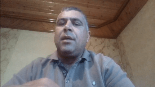 Alizamin Salaev. Screenshot from video at: https://www.facebook.com/elzamin.salayev/videos/158496345182695/ Alizamin Salaev. Screenshot from video at: https://www.facebook.com/elzamin.salayev/videos/158496345182695/