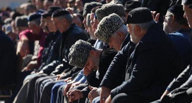 Participants of rally in Magas, October 2018. Photo: REUTERS/Maxim Shemetov Participants of rally in Magas, October 2018. Photo: REUTERS/Maxim Shemetov