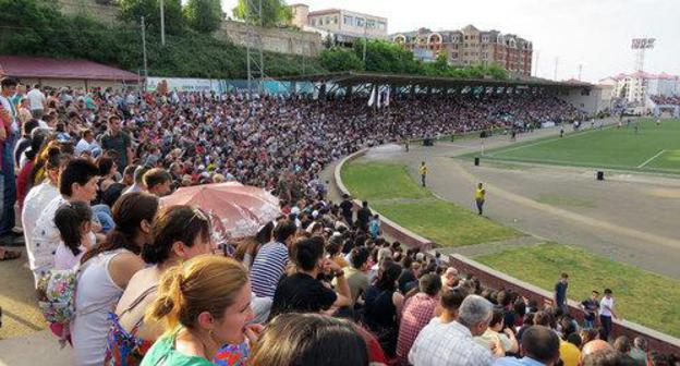 The stands were full of fans at the final match. Nagorno-Karabakh, June 9, 2019. Photo by Alvard Grigoryan for the "Caucasian Knot" The stands were full of fans at the final match. Nagorno-Karabakh, June 9, 2019. Photo by Alvard Grigoryan for the "Caucasian Knot"