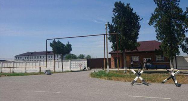 The colony in Argun where the court session took place. June 10, 2019. Photo by the press service of the Human Rights Centre "Memorial" The colony in Argun where the court session took place. June 10, 2019. Photo by the press service of the Human Rights Centre "Memorial"