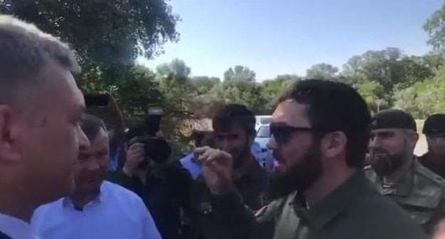 Magomed Daudov (on the right) at the meeting with Alexander Pogorelov (in the center). June 11, 2019. Photo: screenshot of the video https://www.youtube.com/watch?v=7AjvDJqqQy Magomed Daudov (on the right) at the meeting with Alexander Pogorelov (in the center). June 11, 2019. Photo: screenshot of the video https://www.youtube.com/watch?v=7AjvDJqqQy