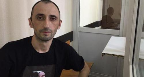 Mikhail Savostin at a court session of Mineralnye Vody City court, June 2018. Photo courtesy of advocate Vitaly Zubenko Mikhail Savostin at a court session of Mineralnye Vody City court, June 2018. Photo courtesy of advocate Vitaly Zubenko