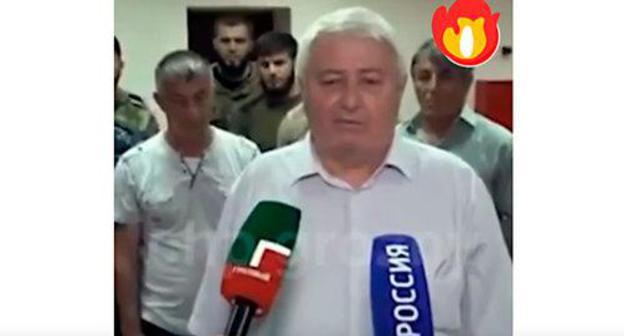 Alkhazur Barzaev, a resident of Chechnya, has renounced his son on TV. Screenshot of the video https://www.youtube.com/watch?v=zySZPAe0_cM Alkhazur Barzaev, a resident of Chechnya, has renounced his son on TV. Screenshot of the video https://www.youtube.com/watch?v=zySZPAe0_cM