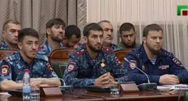 At a meeting with the participation of Ramzan Kadyrov. Photo: screenshot of the video by the Grozny TV channel https://www.youtube.com/watch?v=aCoKuLbaULM At a meeting with the participation of Ramzan Kadyrov. Photo: screenshot of the video by the Grozny TV channel https://www.youtube.com/watch?v=aCoKuLbaULM