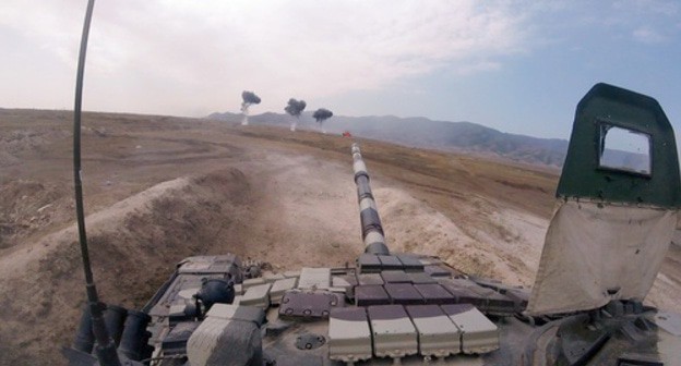 The Azerbaijani tank during military exercises. Photo by the press service of the Ministry of Defence for Azerbaijan https://mod.gov.az The Azerbaijani tank during military exercises. Photo by the press service of the Ministry of Defence for Azerbaijan https://mod.gov.az