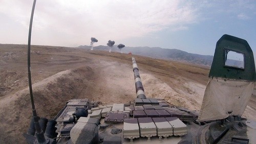 The Azerbaijani tank during military exercises. Photo by the press service of the Ministry of Defence for Azerbaijan https://mod.gov.az The Azerbaijani tank during military exercises. Photo by the press service of the Ministry of Defence for Azerbaijan https://mod.gov.az
