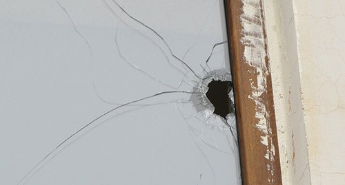 WIndow with traces from exploded shell, Nagorno-Karabakh. Photo by Alvard Grigoryan for the Caucasian Knot WIndow with traces from exploded shell, Nagorno-Karabakh. Photo by Alvard Grigoryan for the Caucasian Knot
