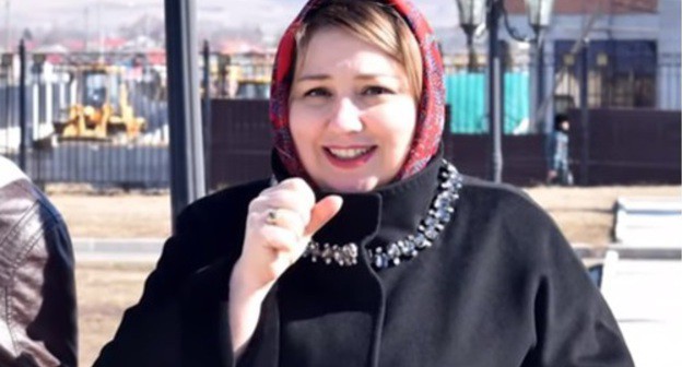 Zarifa Sautieva. Screenshot from 'Radio Marsho' video posted at https://www.youtube.com/watch?v=AubF_1Po3Bc Zarifa Sautieva. Screenshot from 'Radio Marsho' video posted at https://www.youtube.com/watch?v=AubF_1Po3Bc