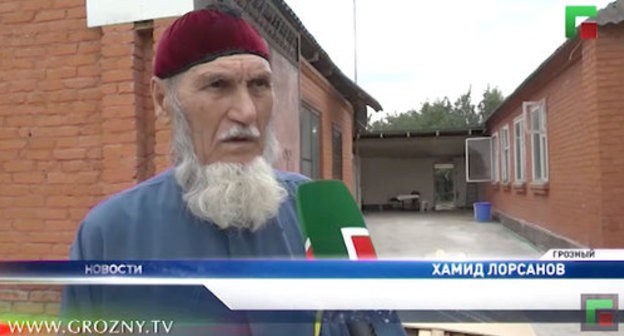 Khamid Lorsanov. Screenshot of the video by the Grozny TV channel https://www.youtube.com/watch?v=Kks7juAgjis Khamid Lorsanov. Screenshot of the video by the Grozny TV channel https://www.youtube.com/watch?v=Kks7juAgjis