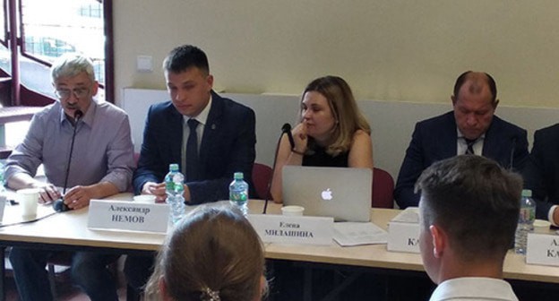 The Human Rights Centre (HRC) "Memorial", the Committee against Torture (CaT) and the "Novaya Gazeta" have presented testimonies of witnesses of detentions and disappearances in the period from December 2016 to January 2017 of residents of Chechnya from the so-called "execution list". July 23, 2019. Photo by Gor Alexanyan for the "Caucasian Knot" The Human Rights Centre (HRC) "Memorial", the Committee against Torture (CaT) and the "Novaya Gazeta" have presented testimonies of witnesses of detentions and disappearances in the period from December 2016 to January 2017 of residents of Chechnya from the so-called "execution list". July 23, 2019. Photo by Gor Alexanyan for the "Caucasian Knot"