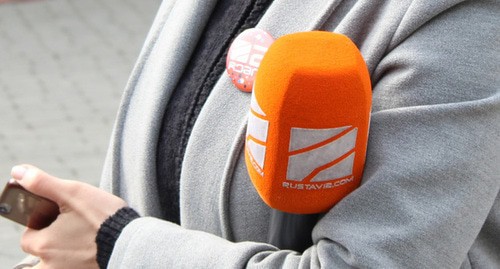 Mic of 'Rustavi-2' TV Company. Photo by Inna Kukudzhanova for the Caucasian Knot Mic of 'Rustavi-2' TV Company. Photo by Inna Kukudzhanova for the Caucasian Knot