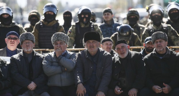 A rally in Magas. October 7, 2018. Photo: REUTERS/Maxim Shemetov A rally in Magas. October 7, 2018. Photo: REUTERS/Maxim Shemetov