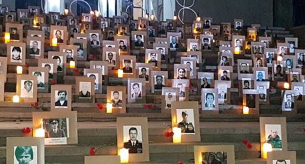 Mourning event in Tskhinvali on the night of August 8, 2019. Photo by Anna Dzhioyeva for the "Caucasian Knot" Mourning event in Tskhinvali on the night of August 8, 2019. Photo by Anna Dzhioyeva for the "Caucasian Knot"