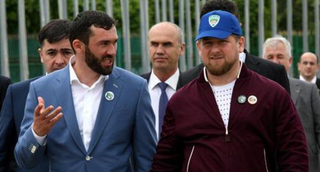 Ramzan Kadyrov and Magomed Daudov. Photo: press service of FC 'Terek', http://old.fc-terek.ru/index.php?option=com_datsogallery&Itemid=88888927&func=detail&catid=125&id=2519 Ramzan Kadyrov and Magomed Daudov. Photo: press service of FC 'Terek', http://old.fc-terek.ru/index.php?option=com_datsogallery&Itemid=88888927&func=detail&catid=125&id=2519