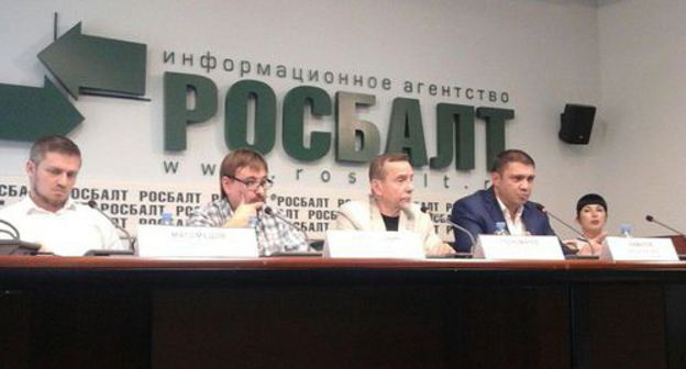 Participants of the press conference at the press center of the Rosbalt news agency in moscow. Photo by Rustam Djalilov for the "Caucasian Knot" Participants of the press conference at the press center of the Rosbalt news agency in moscow. Photo by Rustam Djalilov for the "Caucasian Knot"