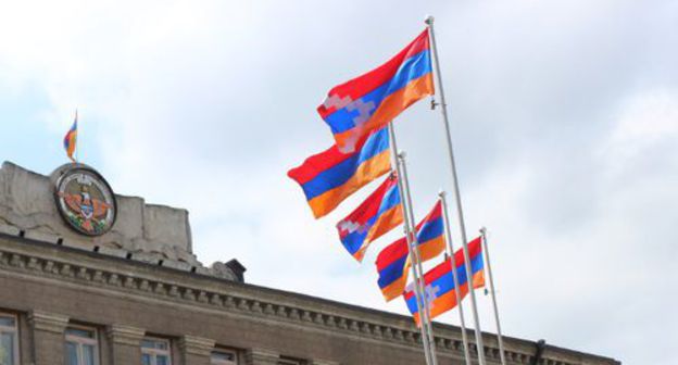 The flag of the Nagorno-Karabakh Republic in Stepanakert. Photo by Alvard Grigoryan for the "Caucasian Knot" The flag of the Nagorno-Karabakh Republic in Stepanakert. Photo by Alvard Grigoryan for the "Caucasian Knot"