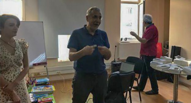 Intigam Aliev attends presentation of his novel. Photo by Faik Medjid for the Caucasian Knot Intigam Aliev attends presentation of his novel. Photo by Faik Medjid for the Caucasian Knot