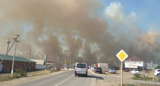 Fire in the Temryuk District (Kuban). Photo by Anna Pologrudova for the Caucasian Knot Fire in the Temryuk District (Kuban). Photo by Anna Pologrudova for the Caucasian Knot