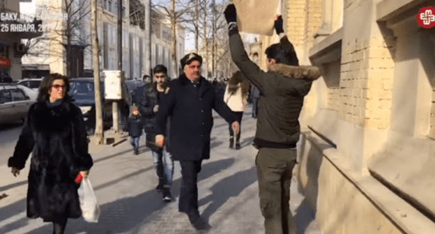 Rafael Guseinzade at a picket in January 2019. Screenshot of the video https://www.youtube.com/watch?v=1zFAsJnPdig Rafael Guseinzade at a picket in January 2019. Screenshot of the video https://www.youtube.com/watch?v=1zFAsJnPdig