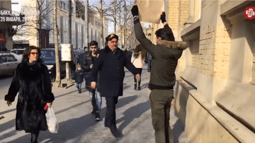 Rafael Guseinzade at a picket in January 2019. Screenshot of the video https://www.youtube.com/watch?v=1zFAsJnPdig Rafael Guseinzade at a picket in January 2019. Screenshot of the video https://www.youtube.com/watch?v=1zFAsJnPdig