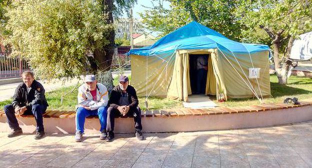 The 14th day of the hunger strike held by the Afghan War veterans in the Makhachkala park. September 30, 2019. Photo by Rasul Magomedov for the "Caucasian Knot" The 14th day of the hunger strike held by the Afghan War veterans in the Makhachkala park. September 30, 2019. Photo by Rasul Magomedov for the "Caucasian Knot"