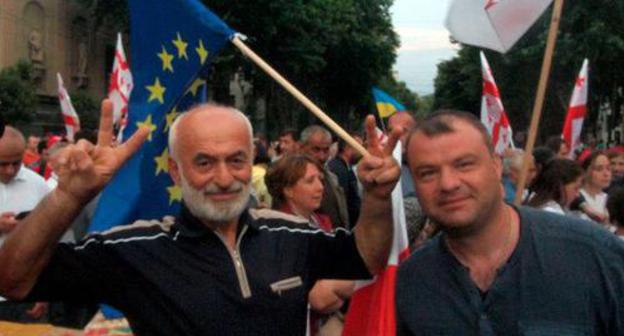 Participants of the march in Tbilisi on June 20, 2019. Photo by Beslan Kmuzov for the "Caucasian Knot" Participants of the march in Tbilisi on June 20, 2019. Photo by Beslan Kmuzov for the "Caucasian Knot"