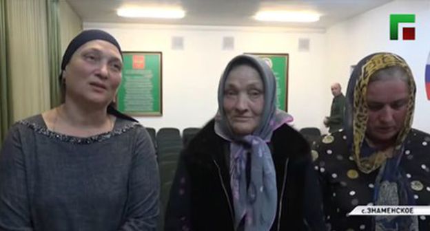 Residents of Chechnya who went to North Ossetia to visit fortuneteller. Screenshot from video posted by ‘Grozny’ TV Company, https://www.youtube.com/watch?v=Y7oXz5S94KI&feature=youtu.be Residents of Chechnya who went to North Ossetia to visit fortuneteller. Screenshot from video posted by ‘Grozny’ TV Company, https://www.youtube.com/watch?v=Y7oXz5S94KI&feature=youtu.be