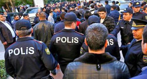 Policemen at the protest action in Azerbaijan. Photo by Aziz Karimov for the Caucasian Knot Policemen at the protest action in Azerbaijan. Photo by Aziz Karimov for the Caucasian Knot