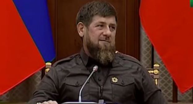 Ramzan Kadyrov. Screenshot of the video by the "Grozny" TV Channel https://www.youtube.com/watch?time_continue=1&amp;v=mqr7XSn8omk
