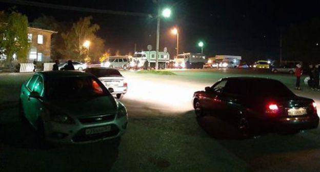 At the site of shootout in the Rostov Region. Screenshot from video posted by TV Company 'Zvezda' At the site of shootout in the Rostov Region. Screenshot from video posted by TV Company 'Zvezda'