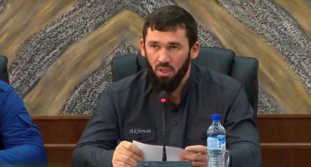 Magomed Daudov. Screenshot of the video by the Grozny TV channel https://www.youtube.com/watch?v=6MVIPwTF4GE Magomed Daudov. Screenshot of the video by the Grozny TV channel https://www.youtube.com/watch?v=6MVIPwTF4GE