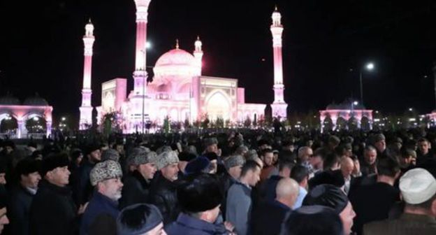 Celebration of the birthday of Prophet Muhammad in Shali. Photo: press service of the head and government of the Chechen Republic. http://chechnya.gov.ru/ Celebration of the birthday of Prophet Muhammad in Shali. Photo: press service of the head and government of the Chechen Republic. http://chechnya.gov.ru/