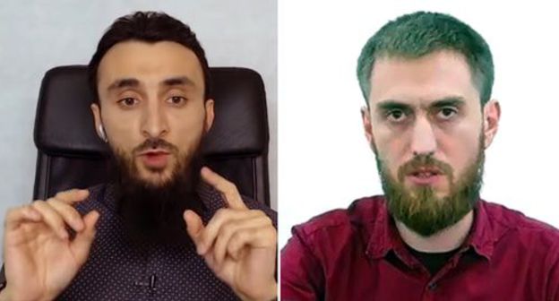 Tumso Abdurakhmanov (on the left) and Chingiz Akhmadov. Screenshots of the videos https://www.youtube.com/watch?v=leVmyLRisZQ and https://www.instagram.com/p/B2rKiMpIgXg/ Collage by the "Caucasian Knot" Tumso Abdurakhmanov (on the left) and Chingiz Akhmadov. Screenshots of the videos https://www.youtube.com/watch?v=leVmyLRisZQ and https://www.instagram.com/p/B2rKiMpIgXg/ Collage by the "Caucasian Knot"