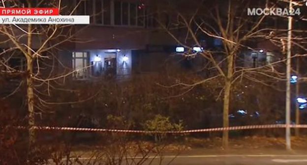 At the site of the murder of Ibragim Eldjarkiev. Screenshot of the video on the "Moskva 24" YouTube channel https://www.youtube.com/watch?v=m9CnT6XcTYU At the site of the murder of Ibragim Eldjarkiev. Screenshot of the video on the "Moskva 24" YouTube channel https://www.youtube.com/watch?v=m9CnT6XcTYU